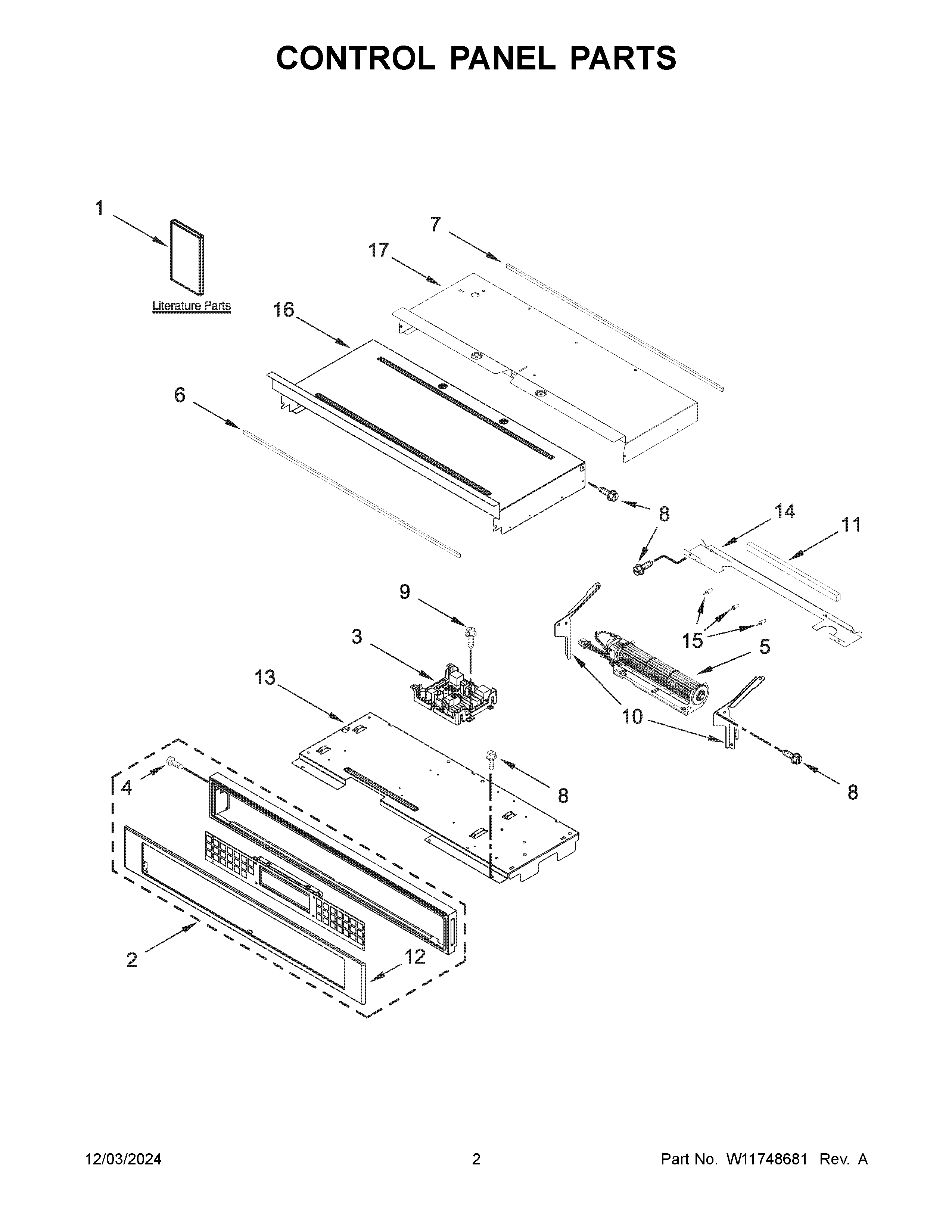 Control panel parts