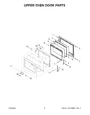 Upper oven door parts