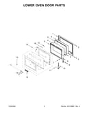 Lower oven door parts