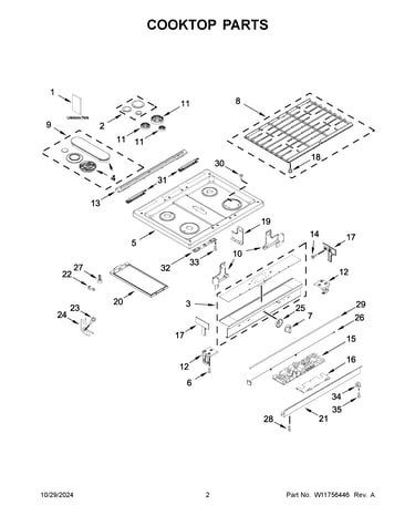 Cooktop parts