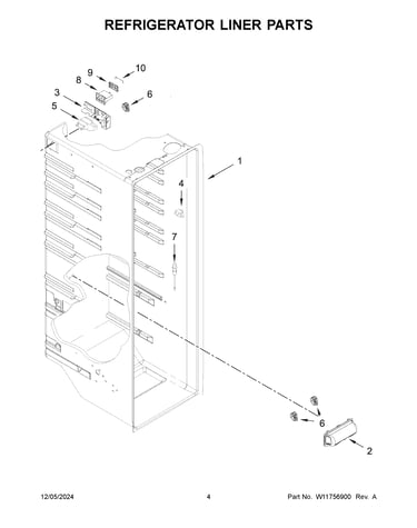 Refrigerator liner parts
