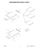 Refrigerator shelf parts