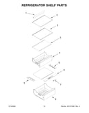 Refrigerator shelf parts