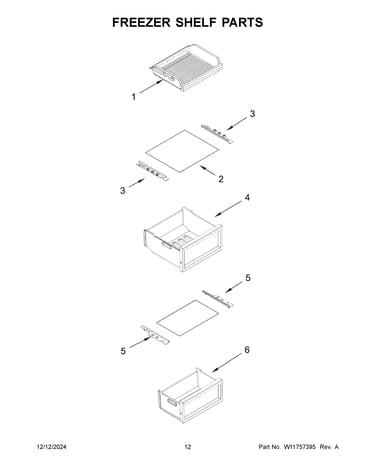 Freezer shelf parts