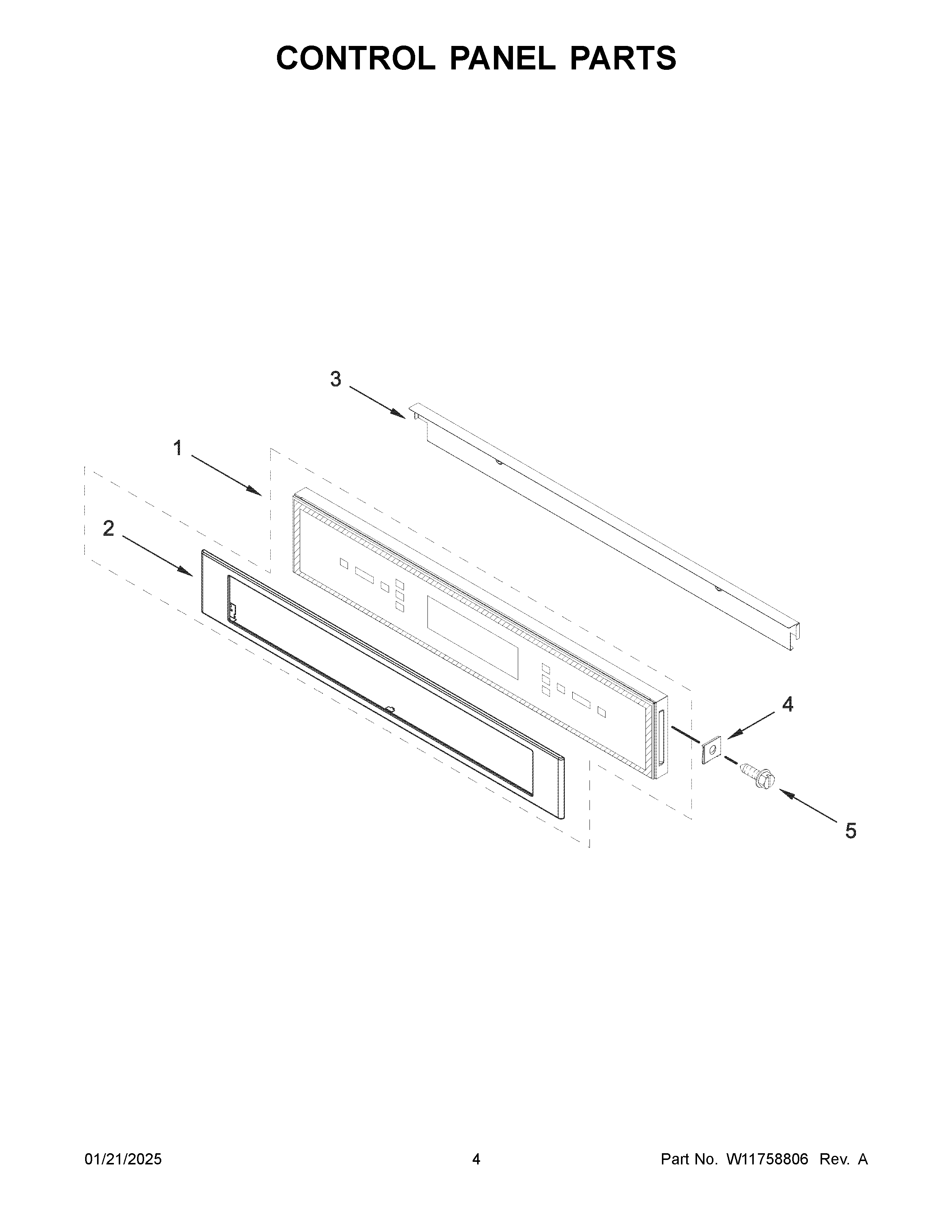 Control panel parts