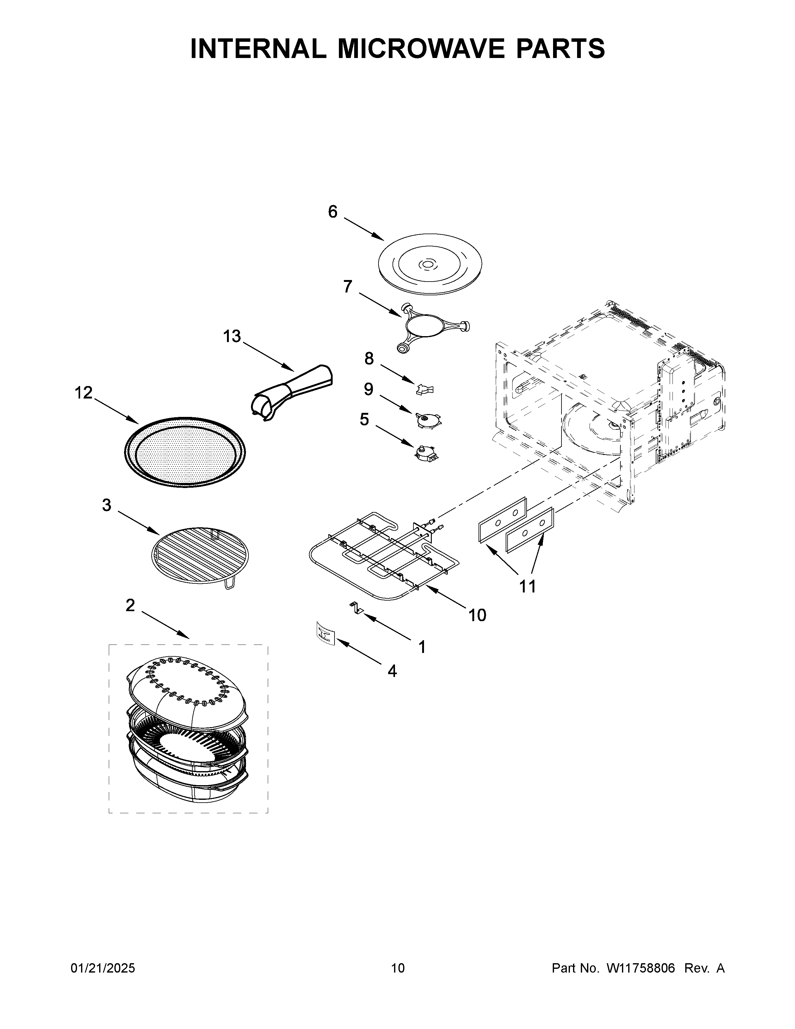 Internal microwave parts