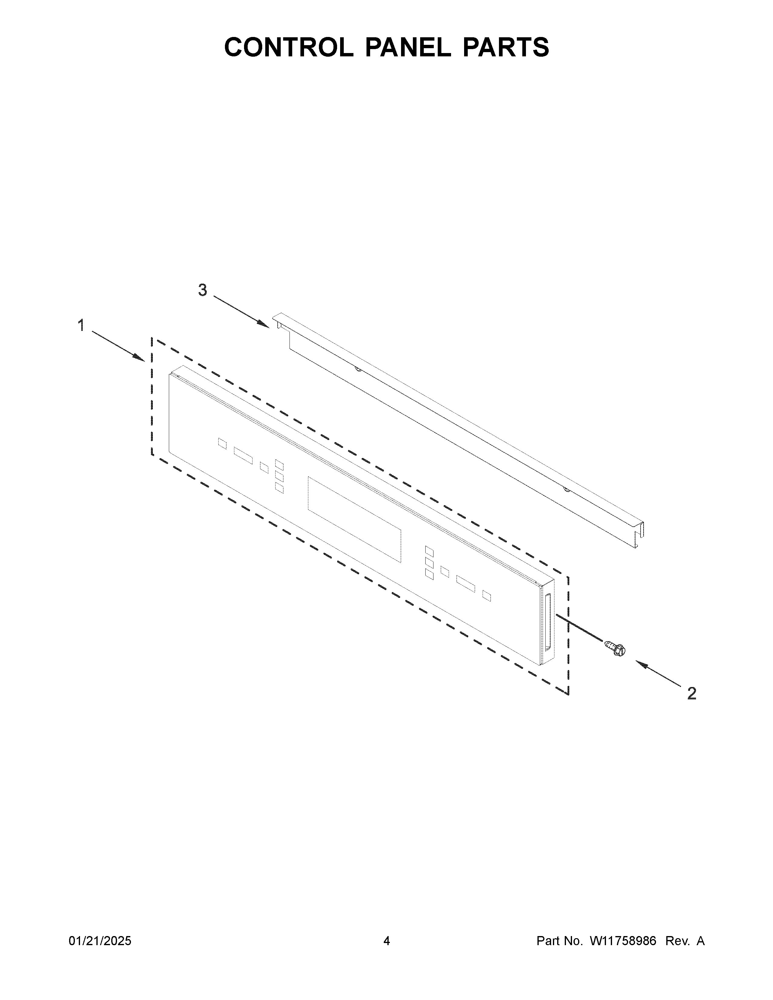 Control panel parts