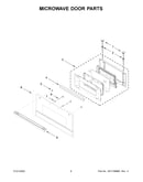 Microwave door parts