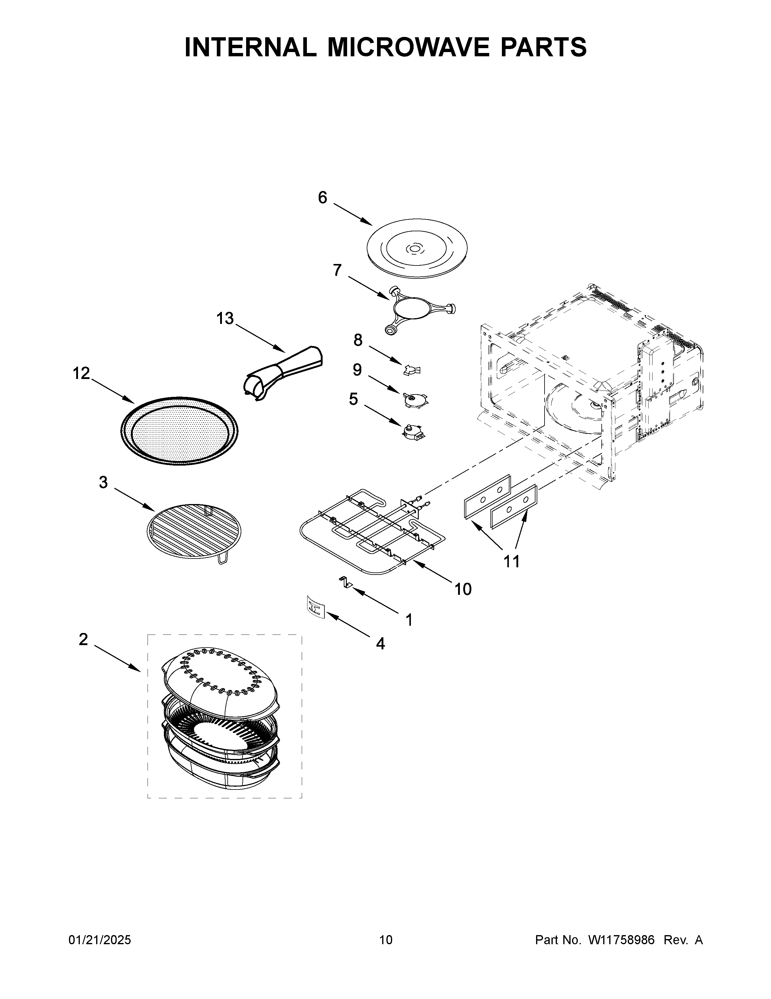 Internal microwave parts
