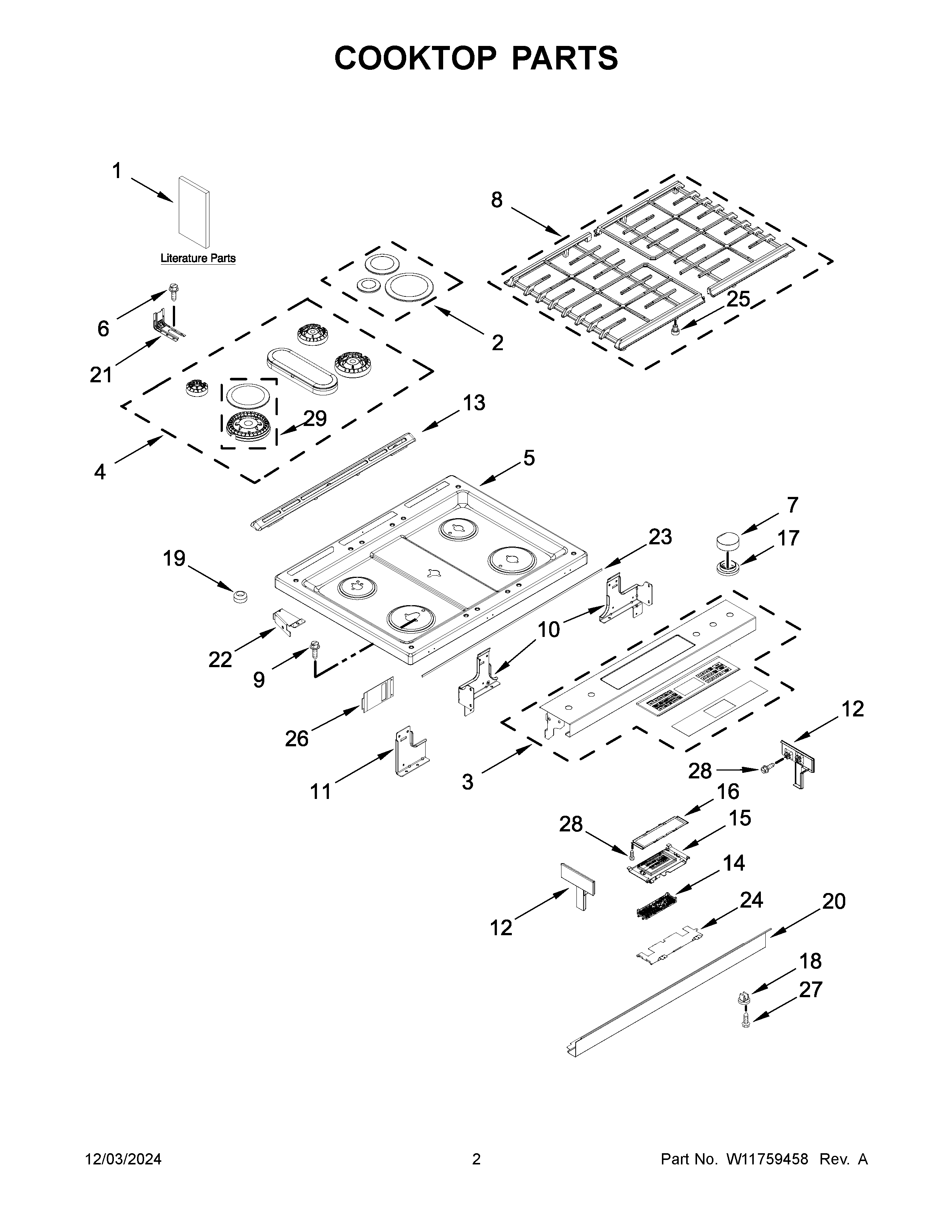 Cooktop parts