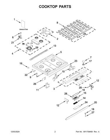 Cooktop parts