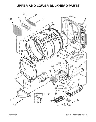 Upper and lower bulkhead parts