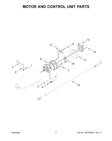 Motor and control unit parts