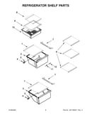 Refrigerator shelf parts