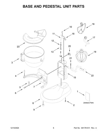 Base and pedestal unit parts