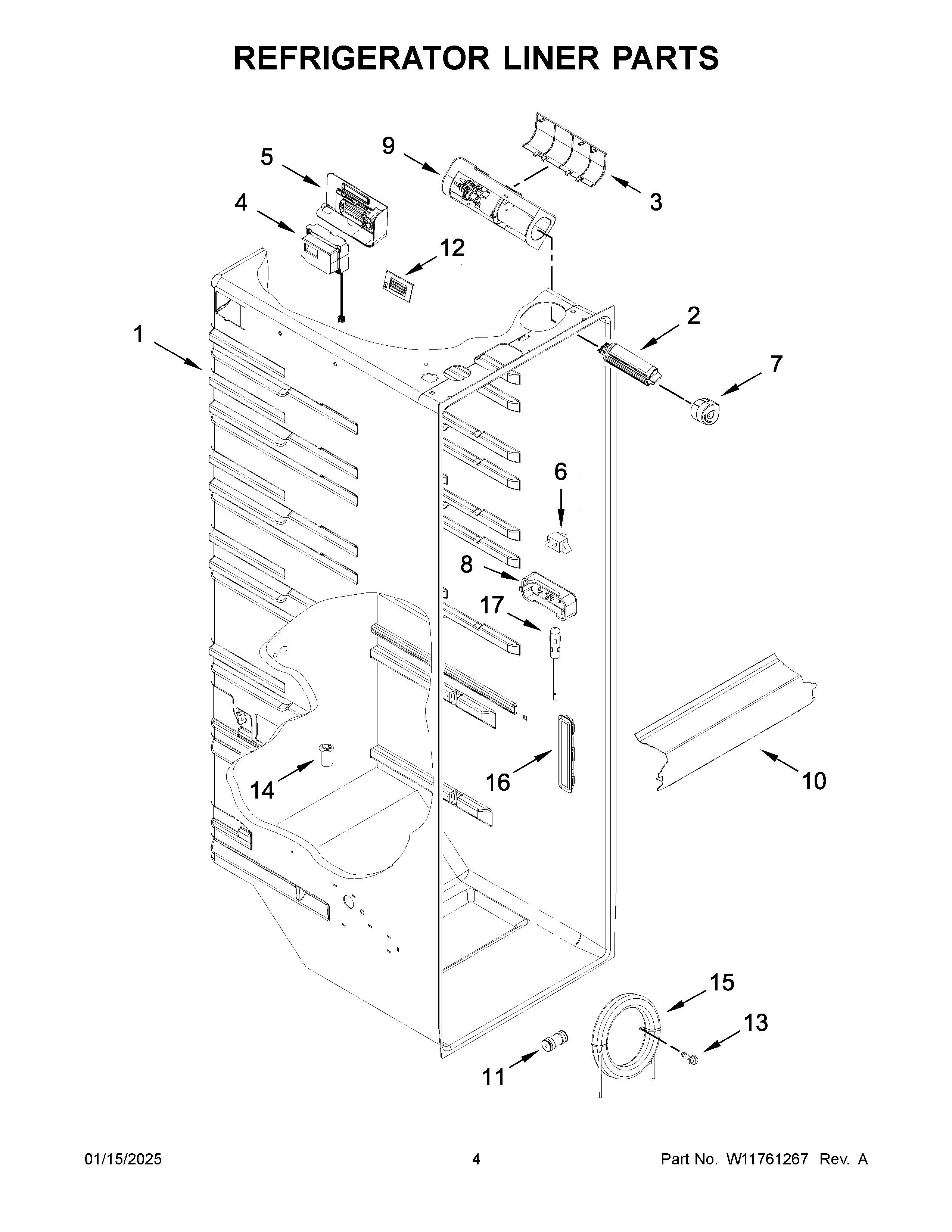 Whirlpool WRSF5536RZ00 sidebyside refrigerator Parts Diagrams — free download