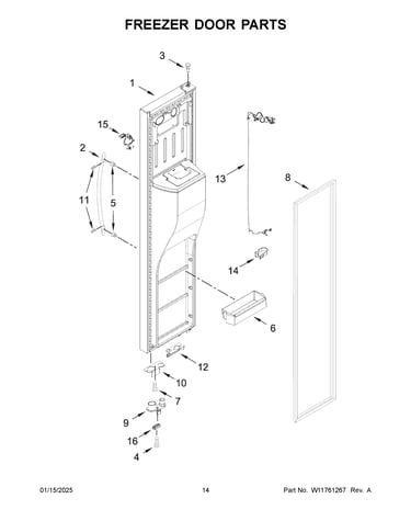 Freezer door parts