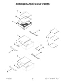 Refrigerator shelf parts