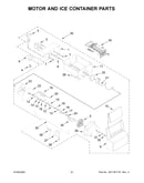 Motor and ice container parts