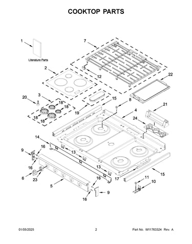 Cooktop parts