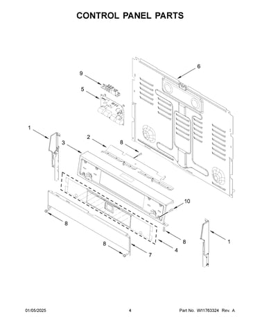 Control panel parts