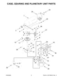 Case, gearing and planetary unit parts