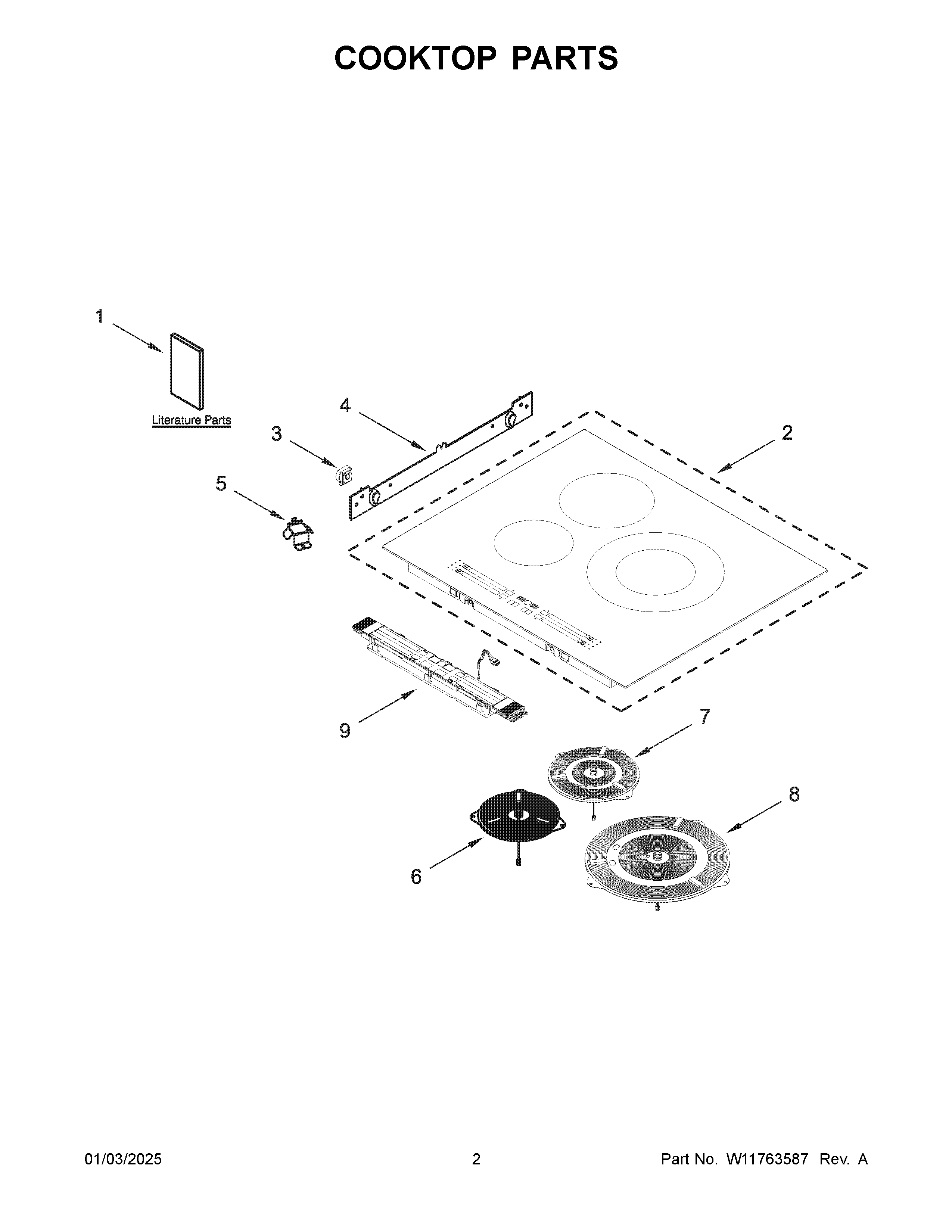 Cooktop parts