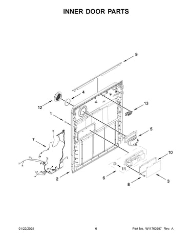 Inner door parts