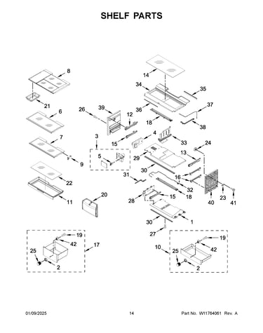 Shelf parts
