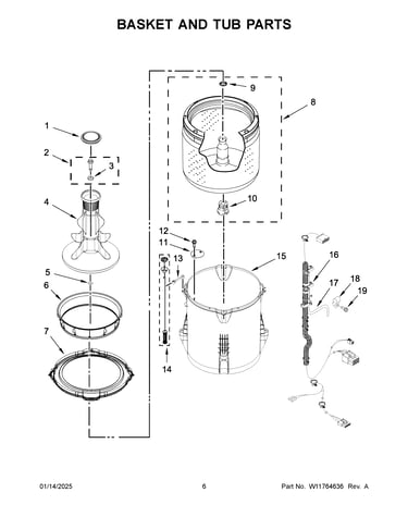 Basket and tub parts