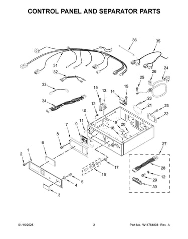 Control panel and separator parts