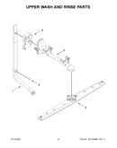 Upper wash and rinse parts