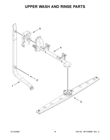 Upper wash and rinse parts
