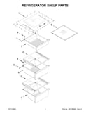 Refrigerator shelf parts