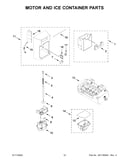 Motor and ice container parts