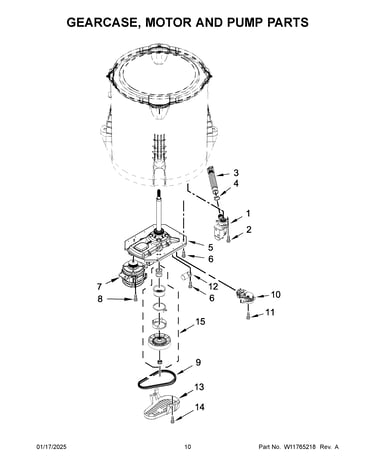 Gearcase, motor and pump parts