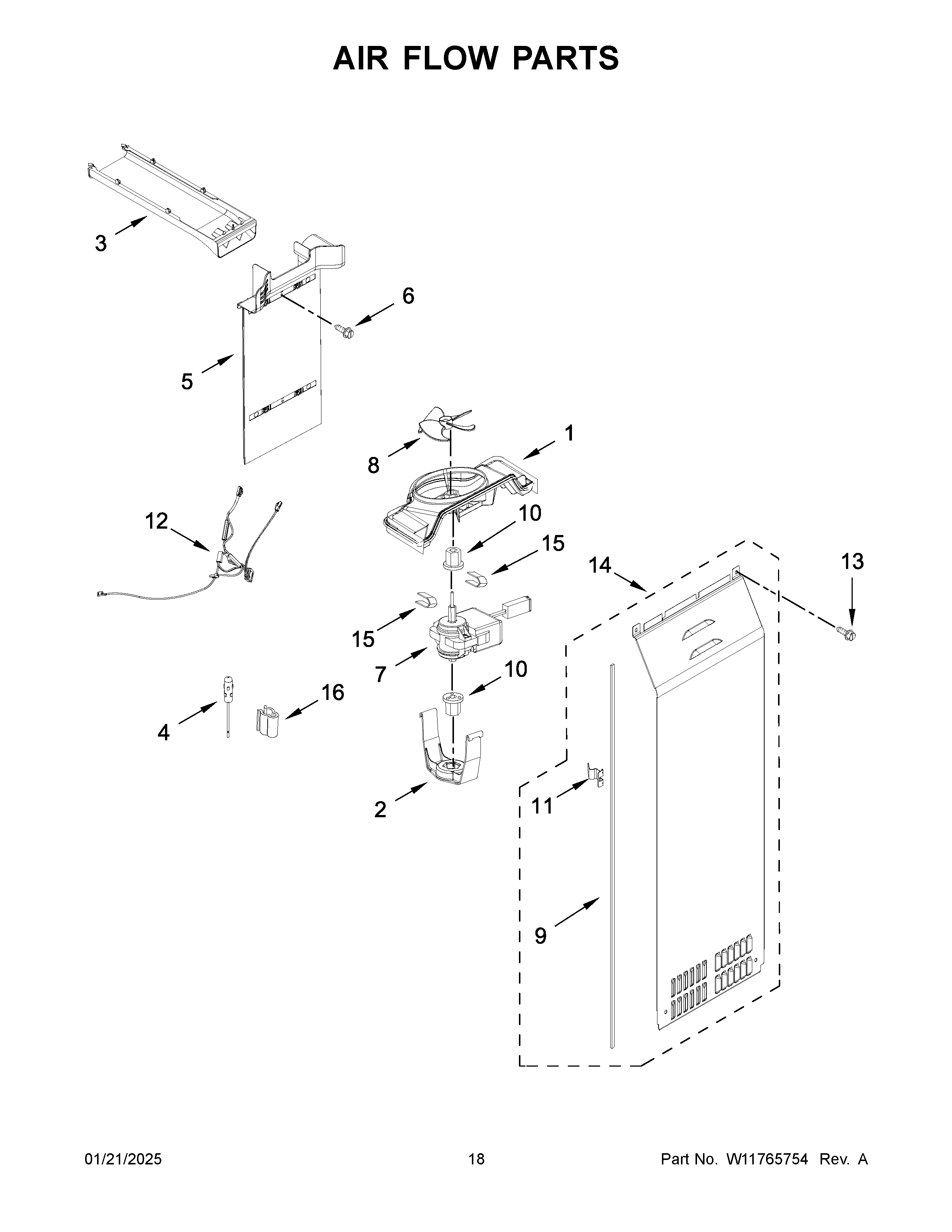 Air flow parts