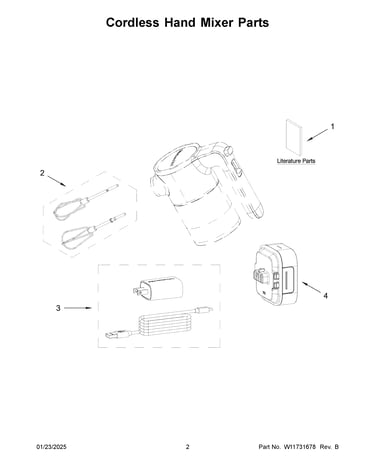 Cordless hand mixer parts