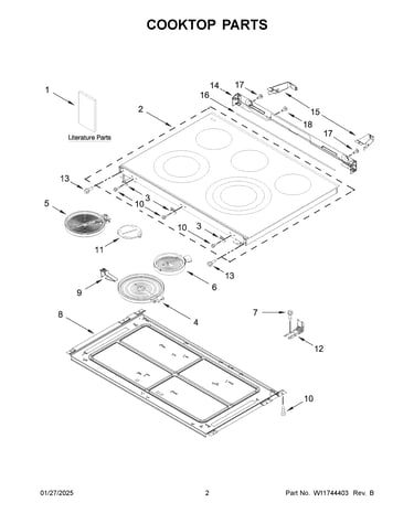 Cooktop parts