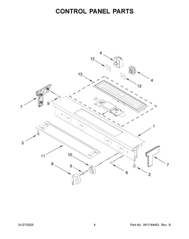 Control panel parts