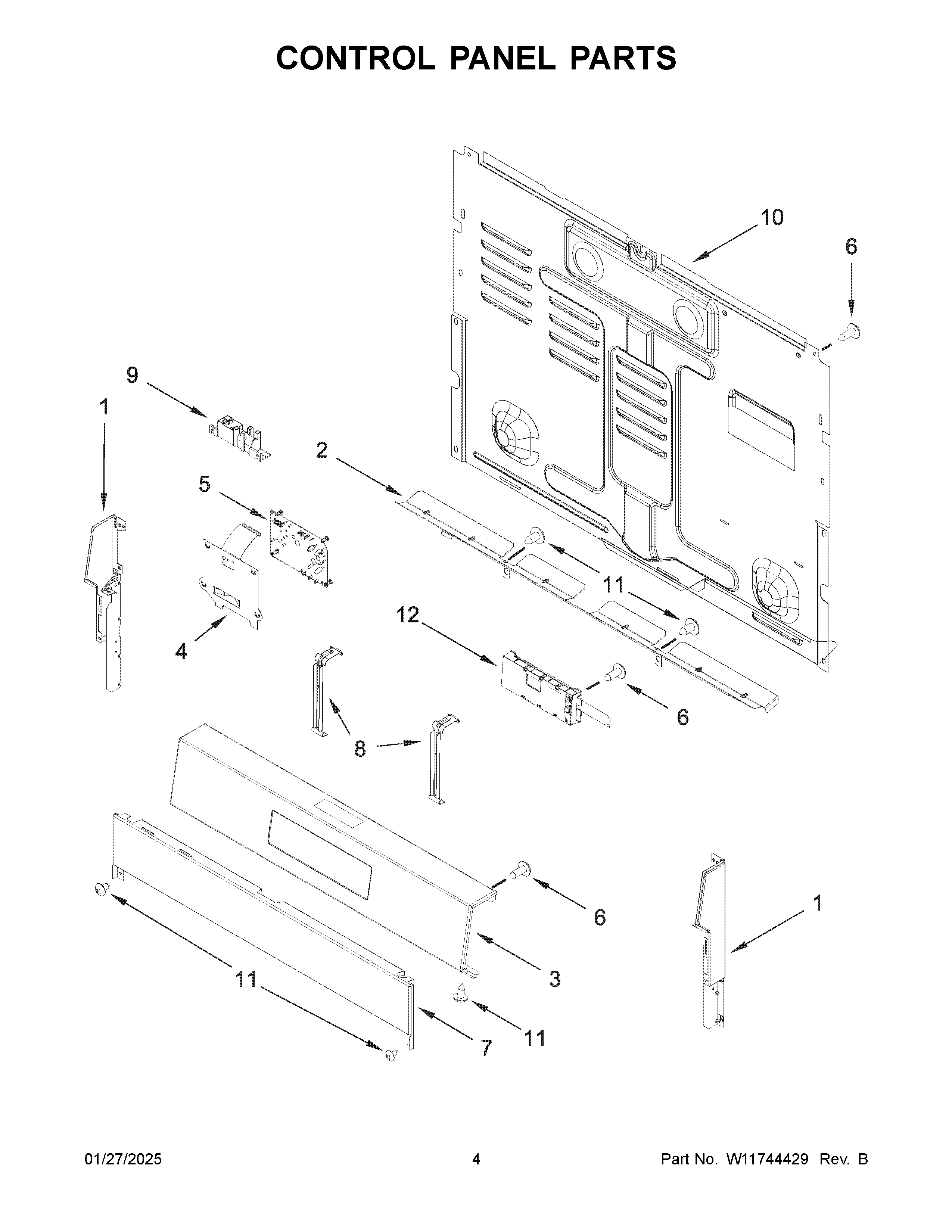 Control panel parts
