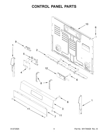 Control panel parts