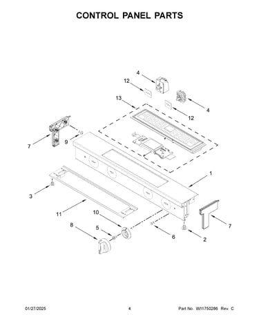 Control panel parts