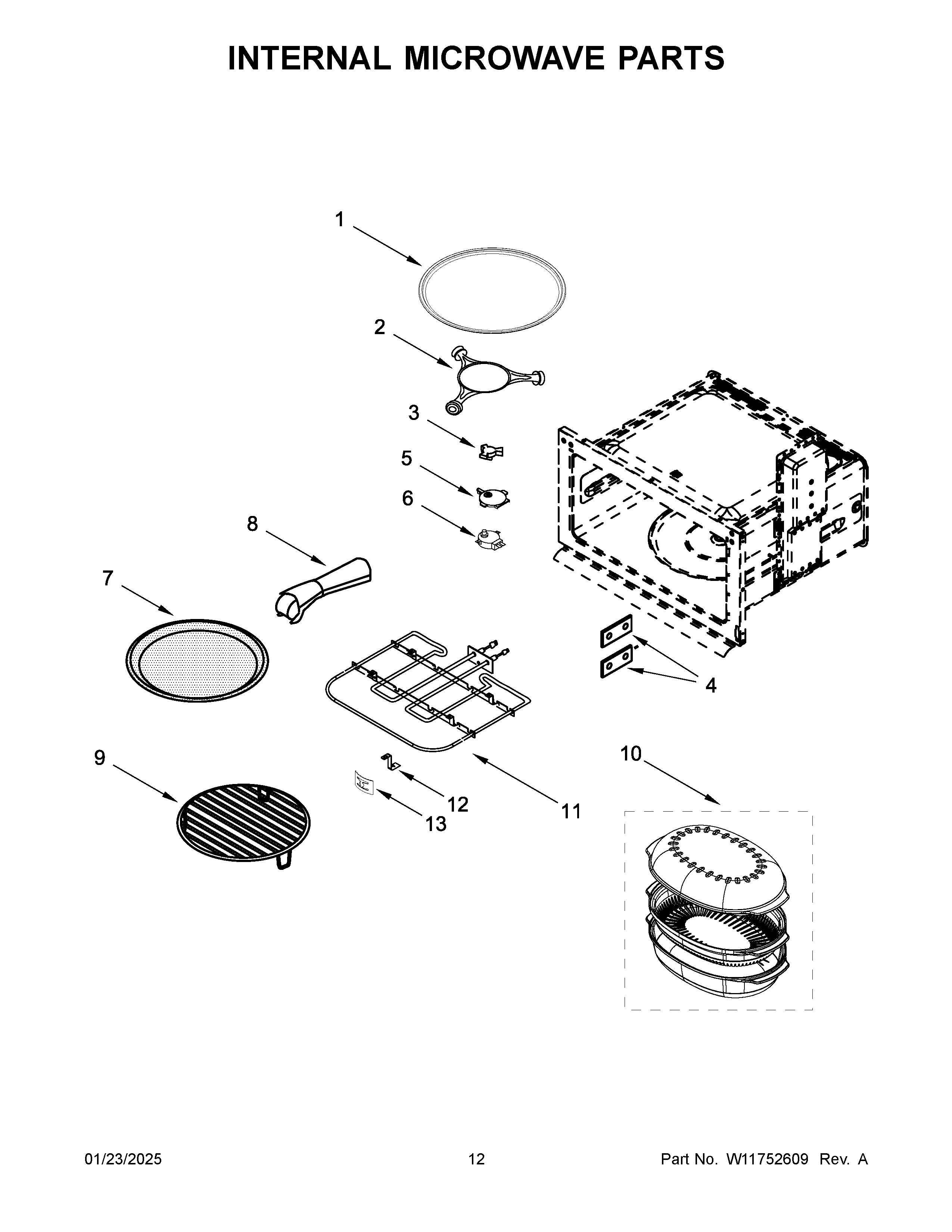 Internal microwave parts