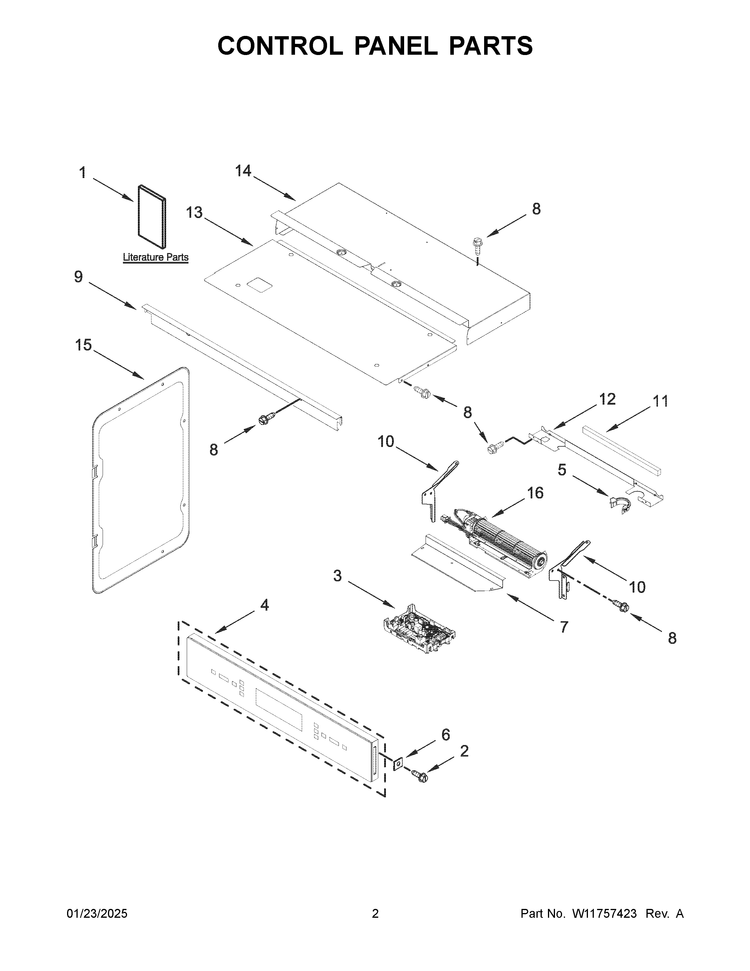 Control panel parts