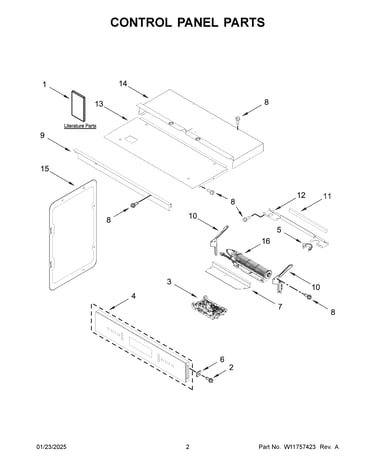 Control panel parts