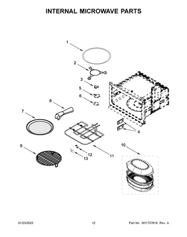 Internal microwave parts