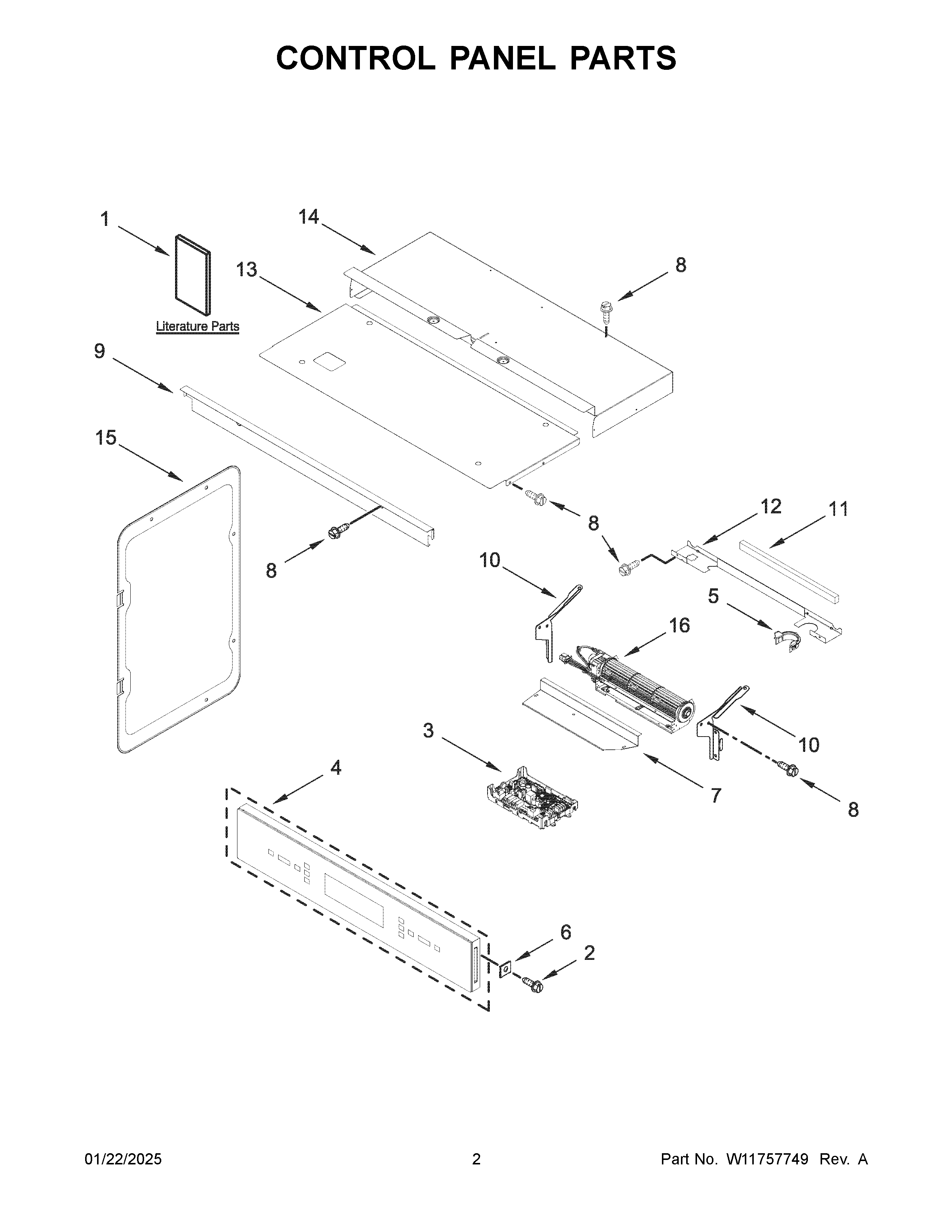 Control panel parts