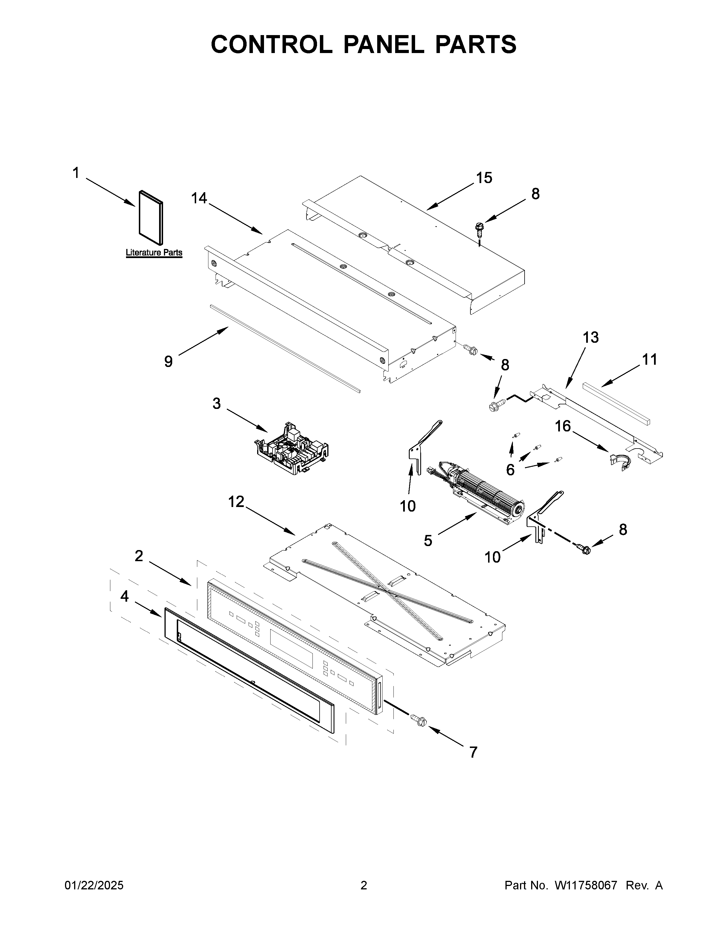 Control panel parts