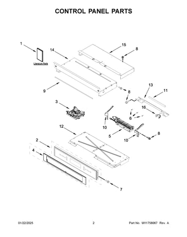 Control panel parts
